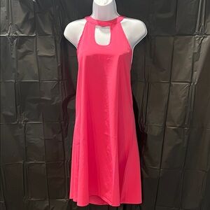 Elegant Pink Halter Dress